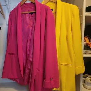 Two blazers - yellow and pink